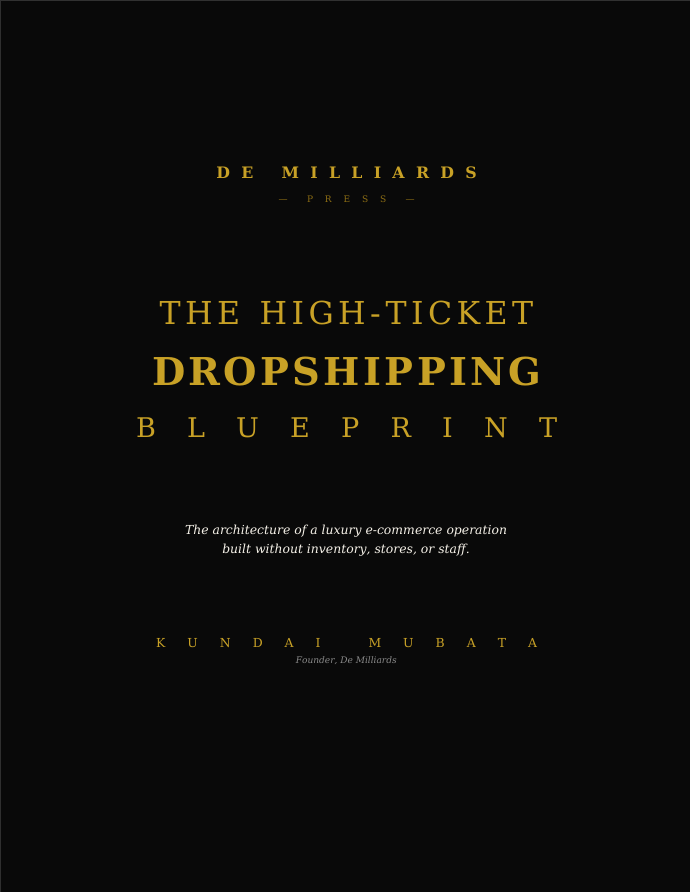 The High-Ticket Dropshipping Blueprint